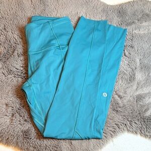 lululemon athletica Blue WunderTrain Leggings with Pockets